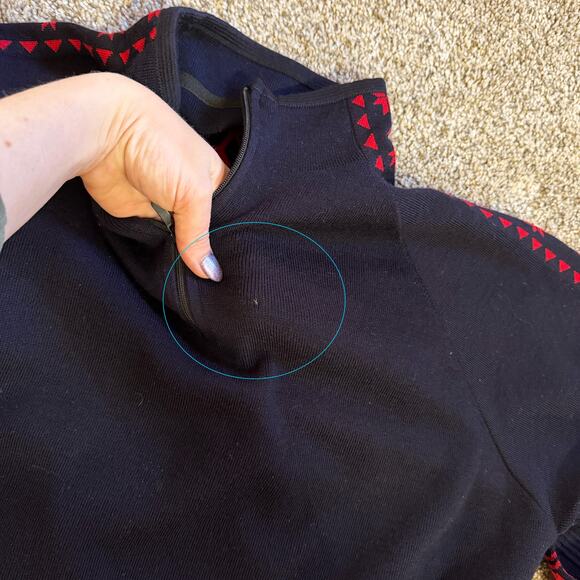 Dale of Norway Geilo Red and Blue Snowflake Sweater Mens XL - Picture 6 of 7